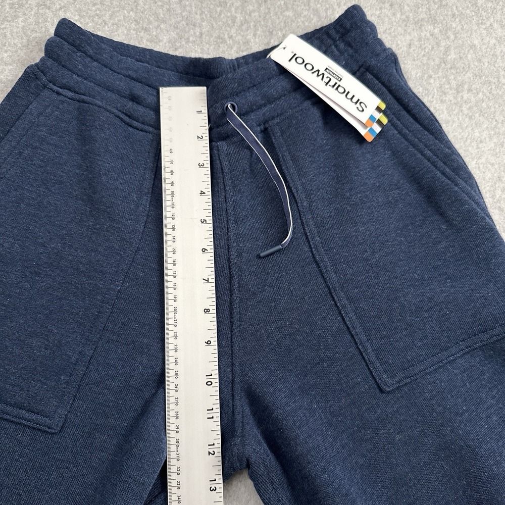 NEW Smartwool Recycled Terry Wide Leg Crop Sweatpants Womens S Dark Denim Blue‎ - Picture 7 of 11